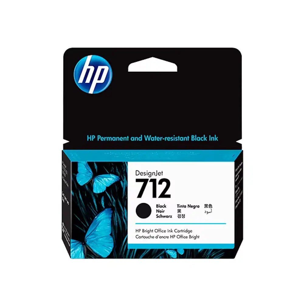 TINTA COLOR NEGRO HP DE 38ml Designjet 712