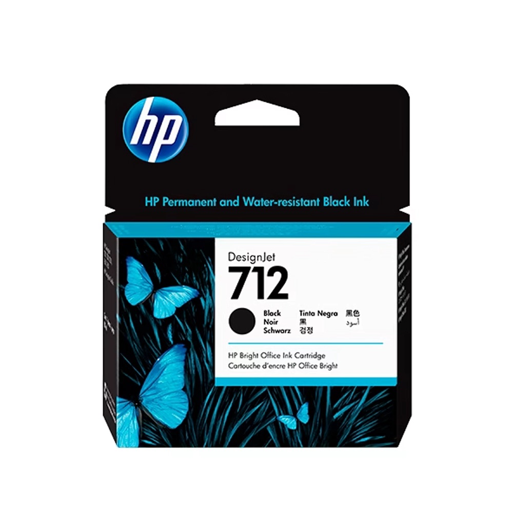 TINTA COLOR NEGRO HP DE 80ml Designjet 712