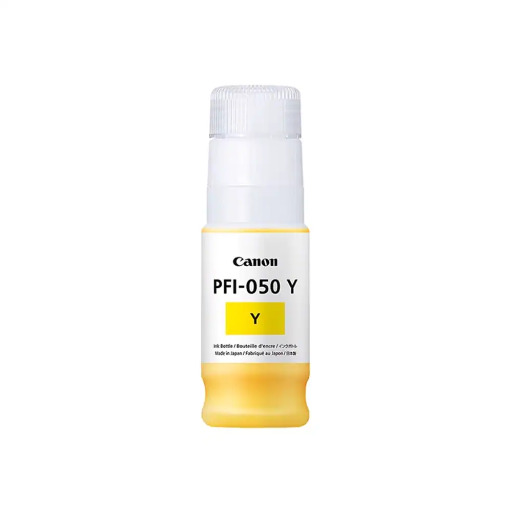 BOTELLA DE TINTA COLOR AMARILLO DE 70ML PFI-050 P/TC-21/ TC-21M y TC-20M
